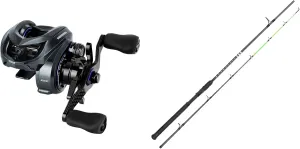 KastKing Mg12 Elite Baitcasting Fishing Reel, Only 4.8 oz, Magnesium Frame, Left Handed, KastKing Kong Saltwater & Freshwater Fishing Rod, Powerful, Lightweight S-Curve Graphite Rod Blanks