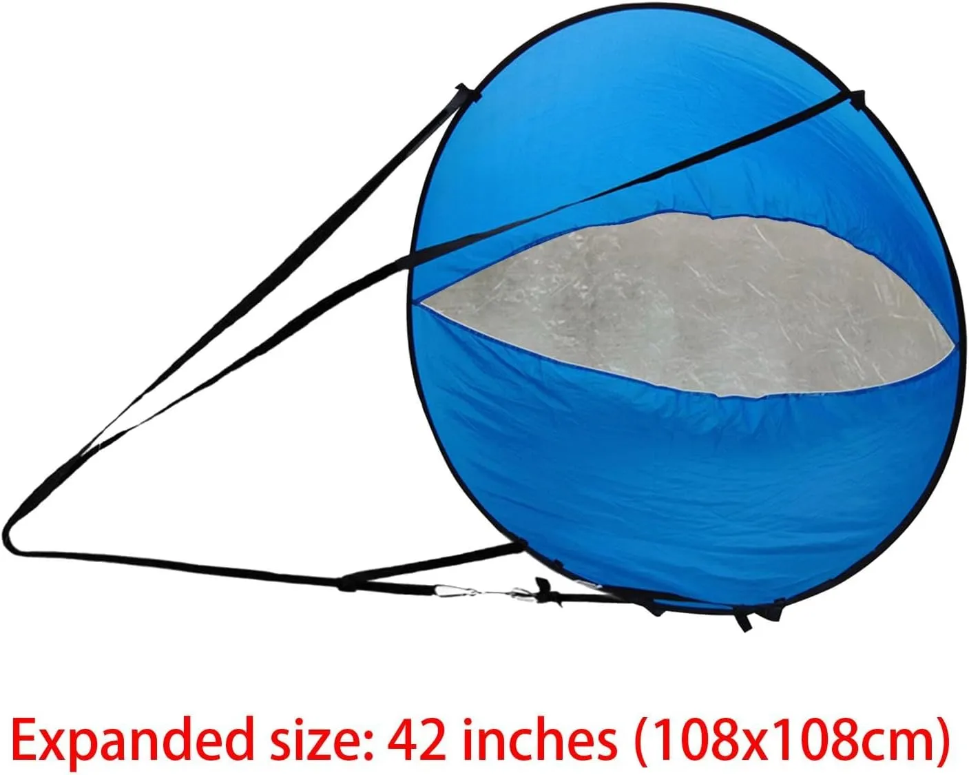Kayak Wind Sail Portable Wind Paddle Instant Popup Board Sail Kayak Accessories with Clear Window for Canoes Tandems Expedition Boats
