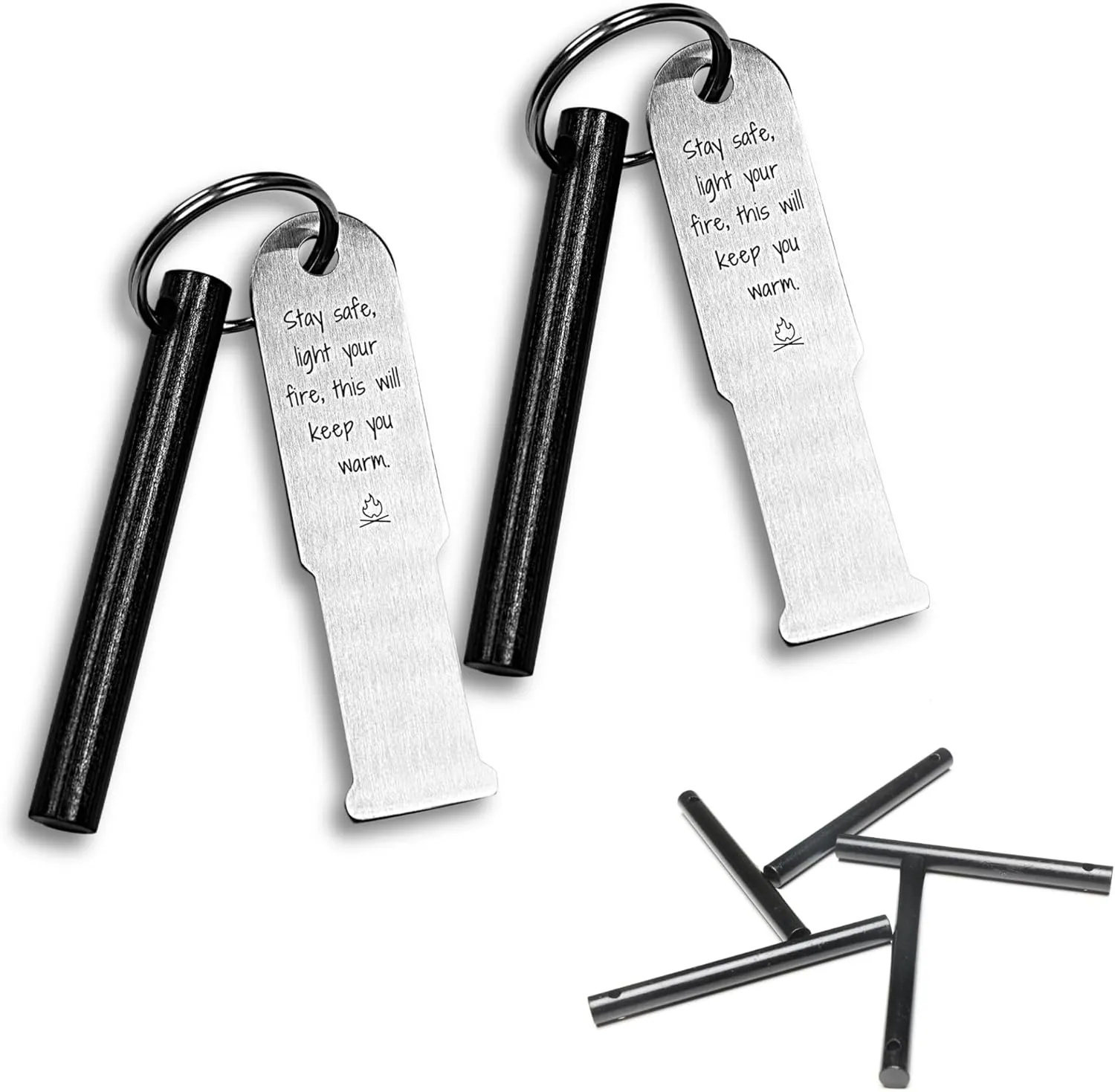 KF525B   3/8" x 4" Drilled Ferro Rods
