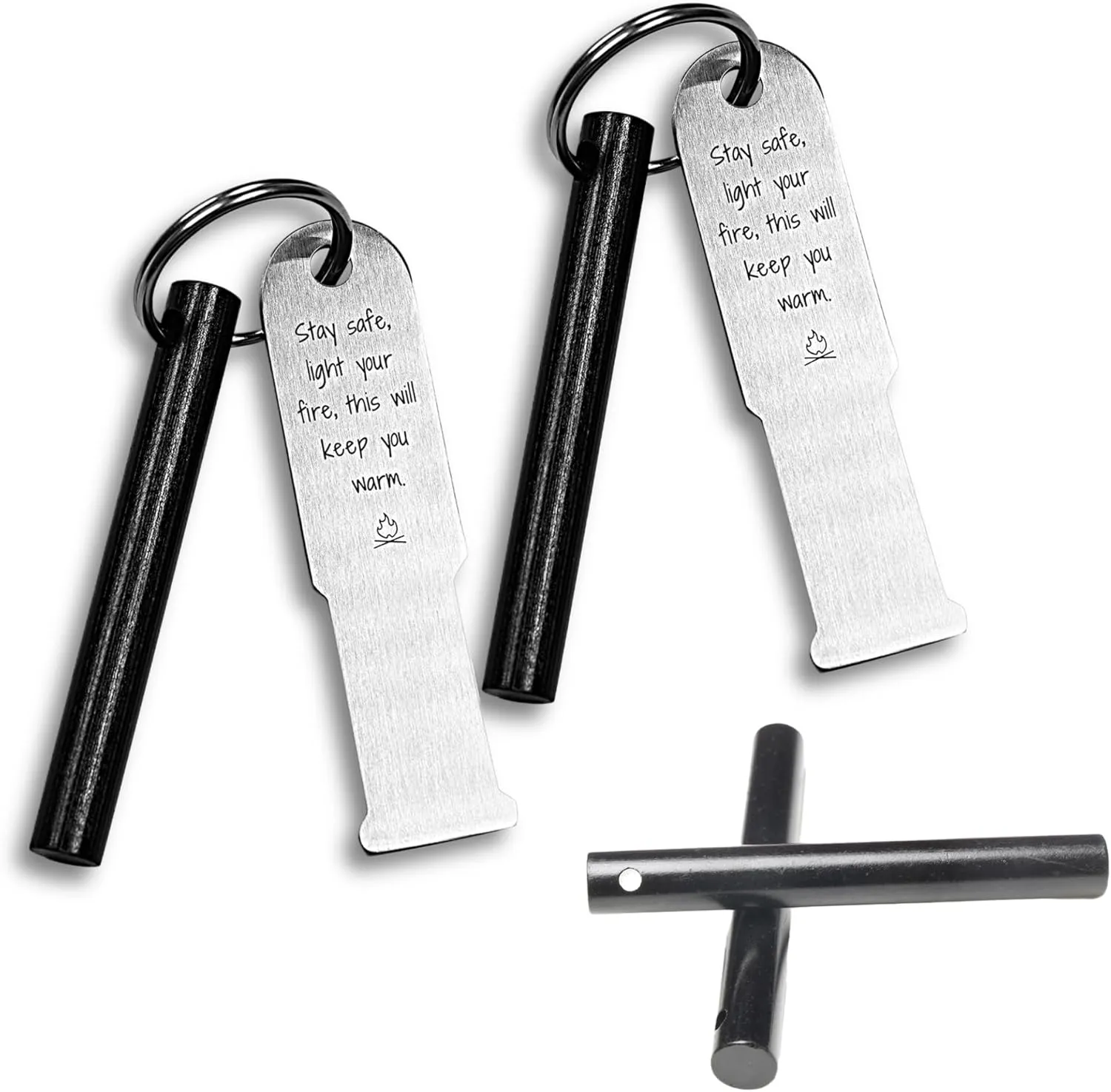 KF525B   Heavy-Duty 1/2" x 4" Drilled Ferro Rods