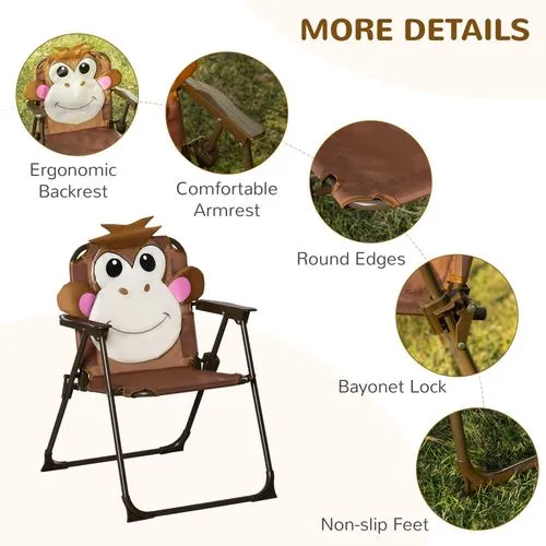 Kids Foldable Four-Piece Garden Set - Fun Monkey Design