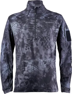 Kryptek Men's Valhalla 2 Long Sleeve Half Zip, Lightweight Camo Hunting Shirt