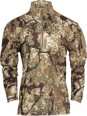 Kryptek Men's Valhalla 2 Long Sleeve Half Zip, Lightweight Camo Hunting Shirt