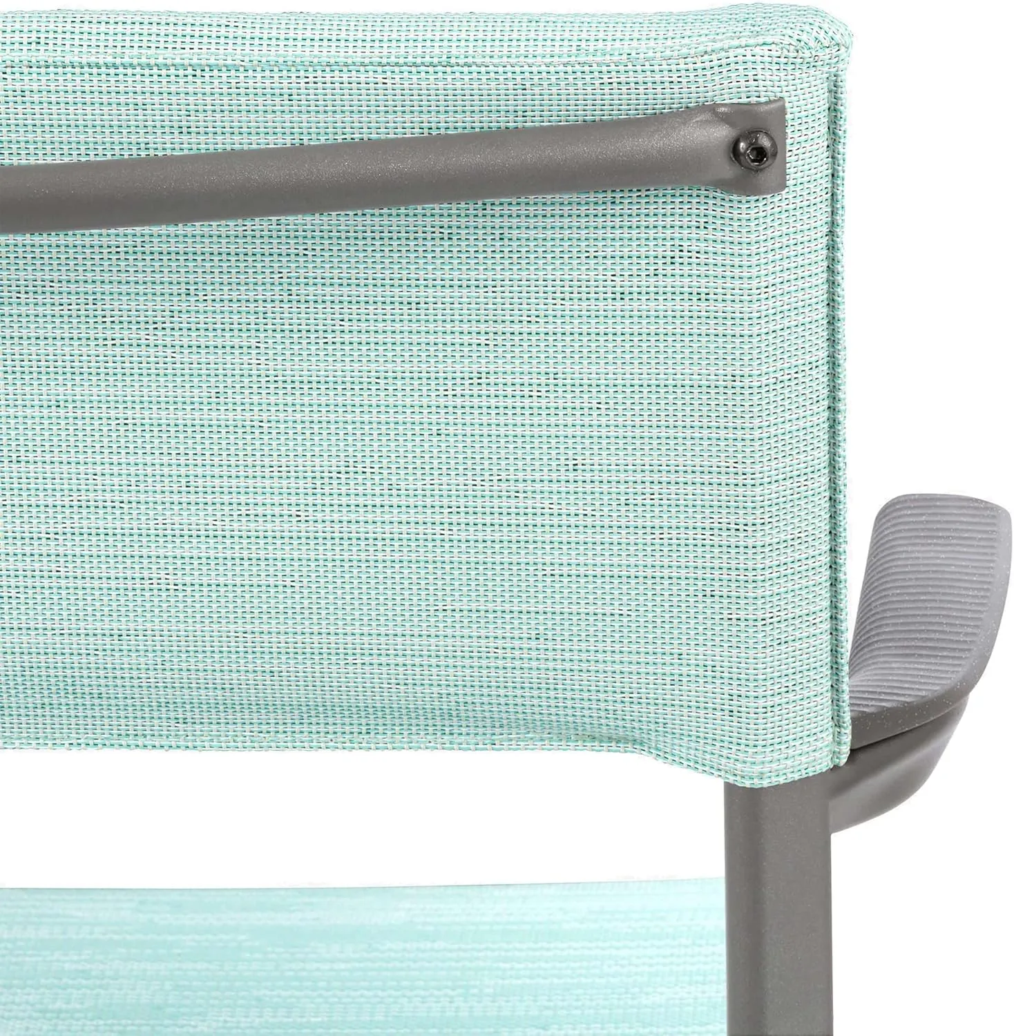 Lafuma ORON Outdoor Dining Armchair, Titane Frame - Mistral Blue, Set of 2