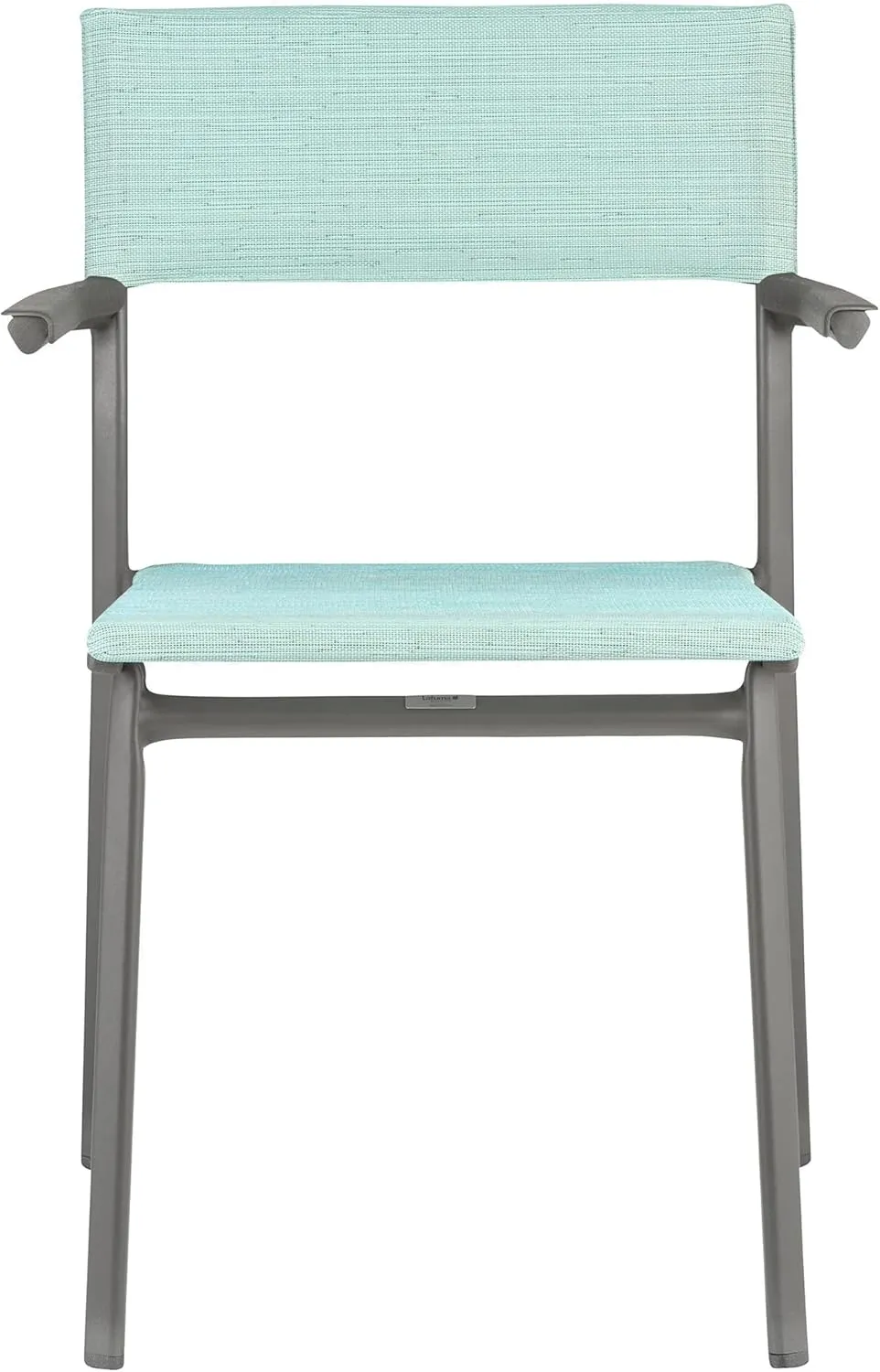 Lafuma ORON Outdoor Dining Armchair, Titane Frame - Mistral Blue, Set of 2