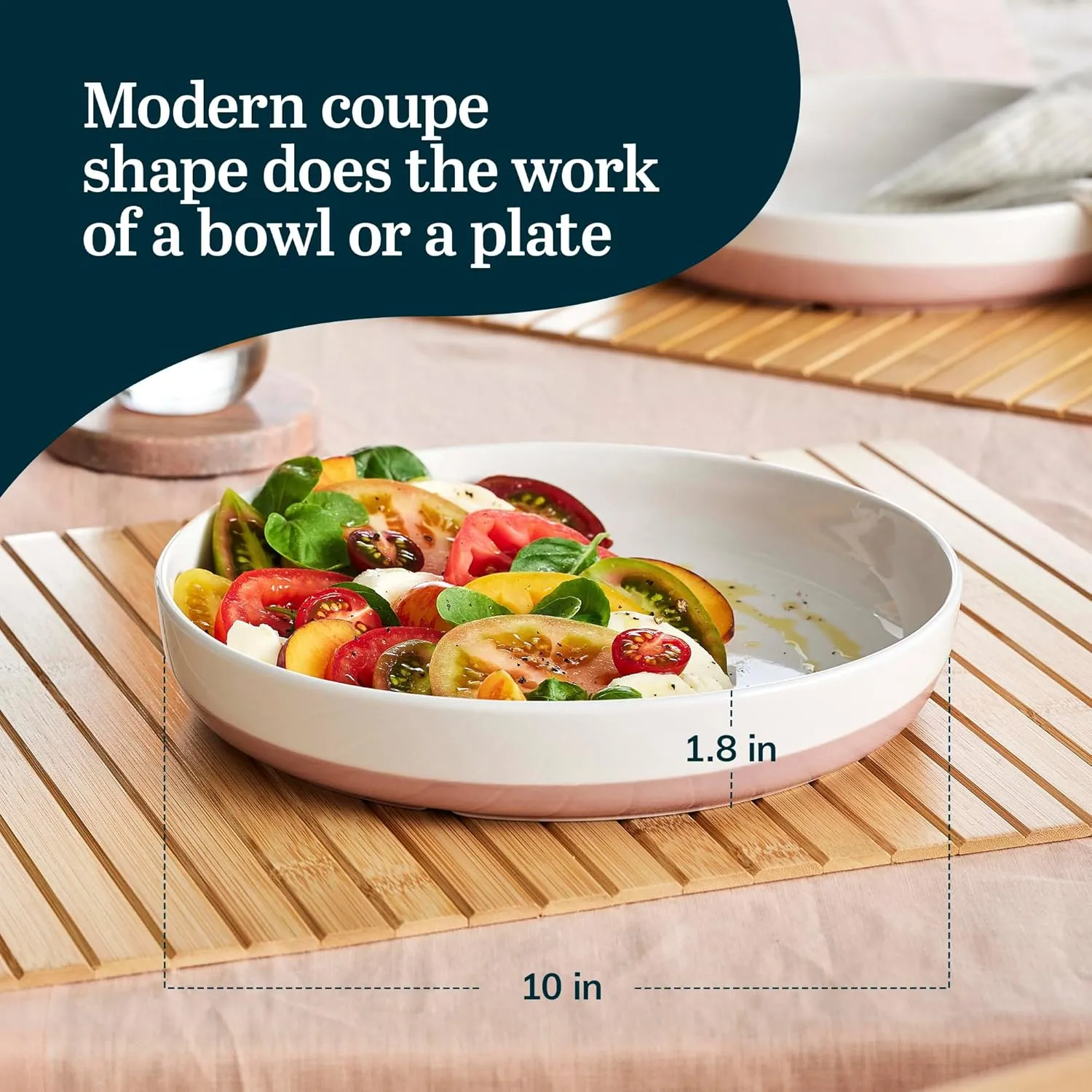 Libbey Austin 10 inch Porcelain Coupe Dinner Plate, Dinnerware, Set of 4, White