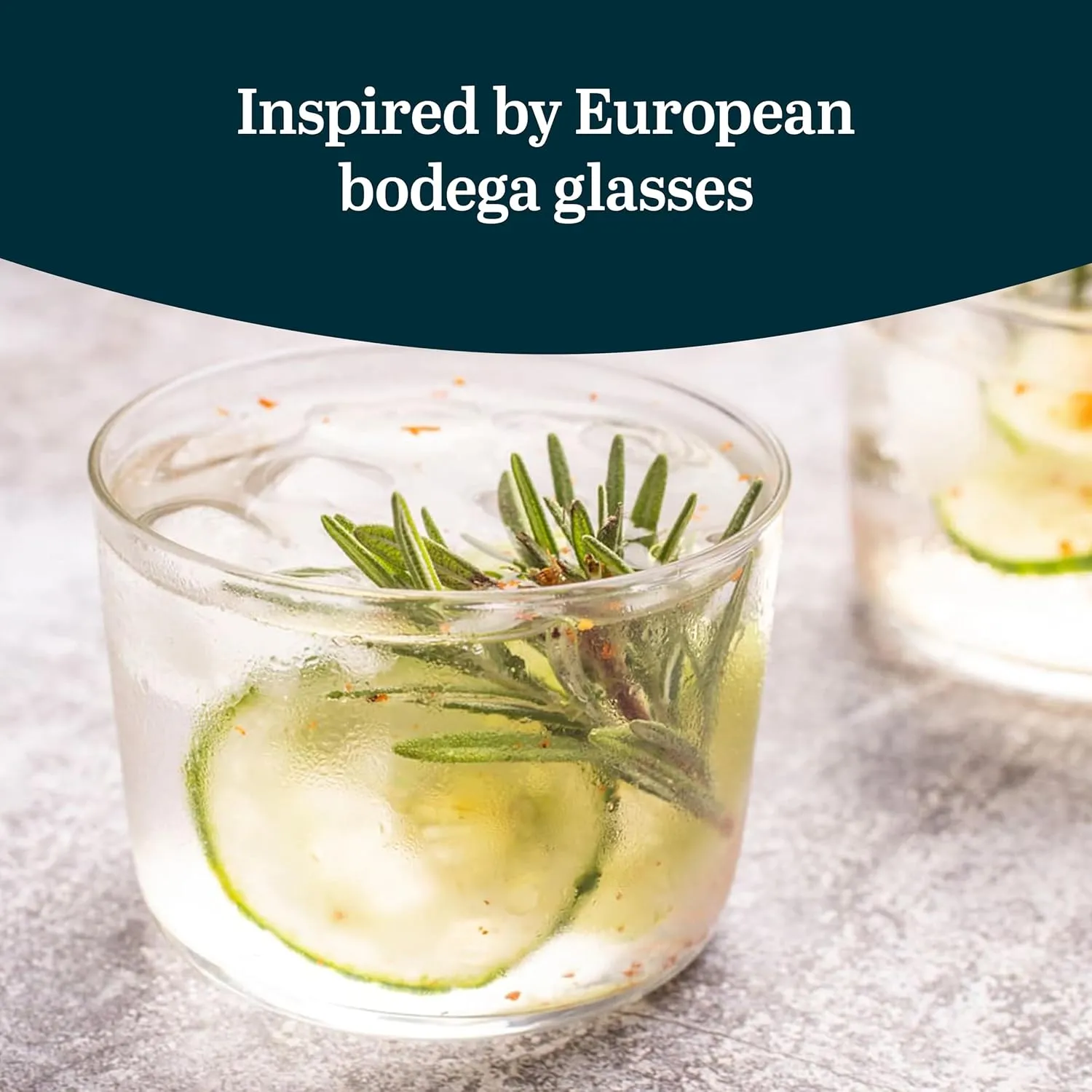 Libbey Café Rocks Glasses Set, Sleek Glassware Drinking Glasses Set of 8, Versatile, Dishwasher Safe Glasses for Casual Gatherings, Dinner Parties