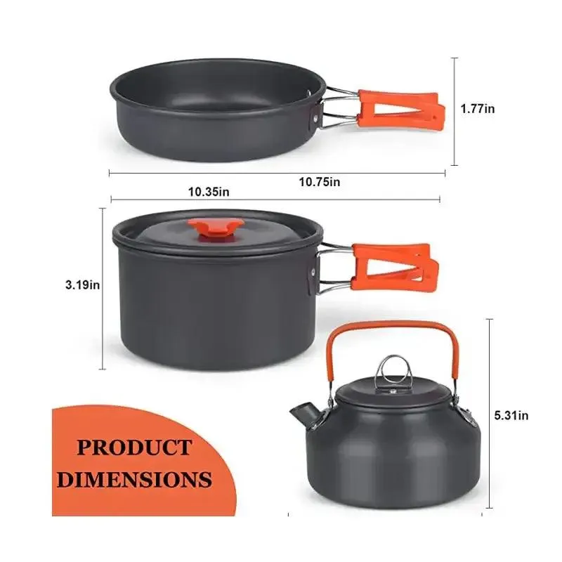 Lightweight Aluminum Camping Cooking Set