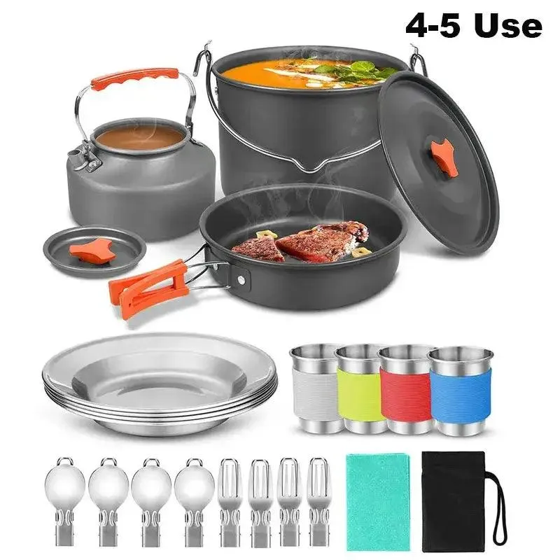 Lightweight Aluminum Camping Cooking Set