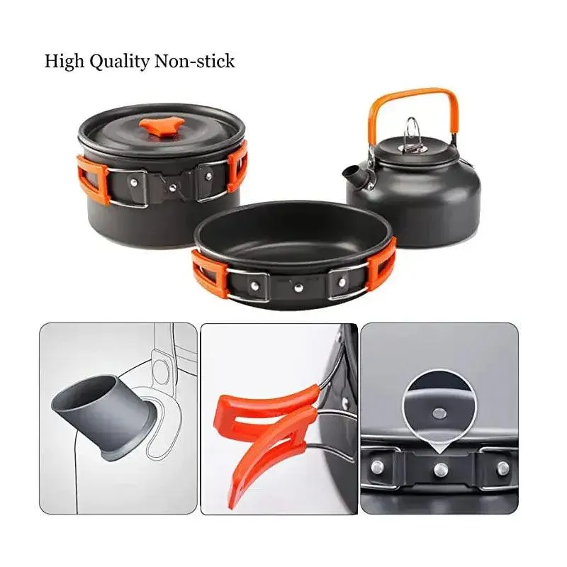 Lightweight Aluminum Camping Cooking Set