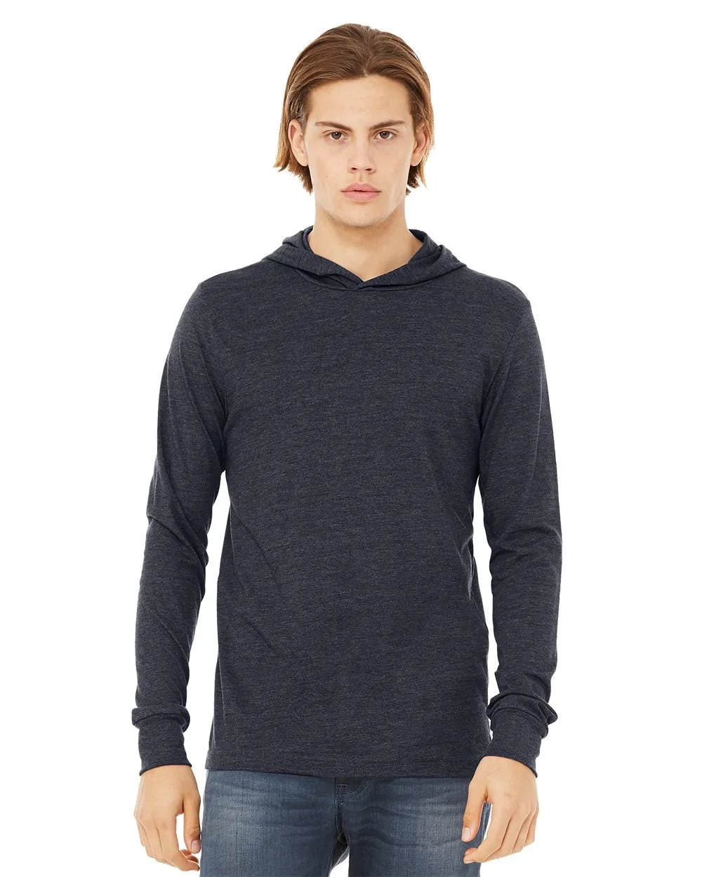 LIGHTWEIGHT BELLA   CANVAS - Jersey Hooded Long Sleeve Tee - 3512