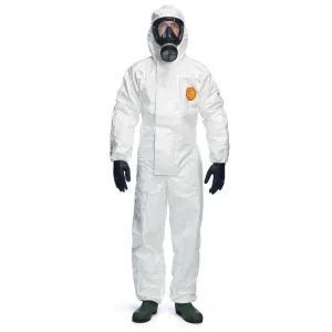 Lightweight Hooded Disposable Coverall for Chemical Protection - White