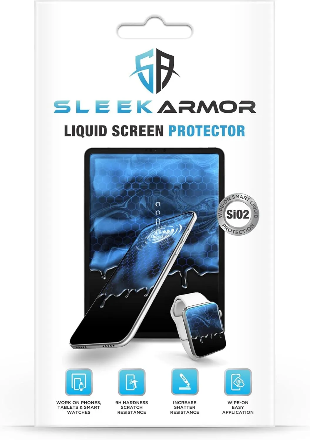 Liquid Glass Screen Protector - Wipe On Scratch and Shatter Resistant Nano Protection for All Phones Tablets Smart Watches Universal