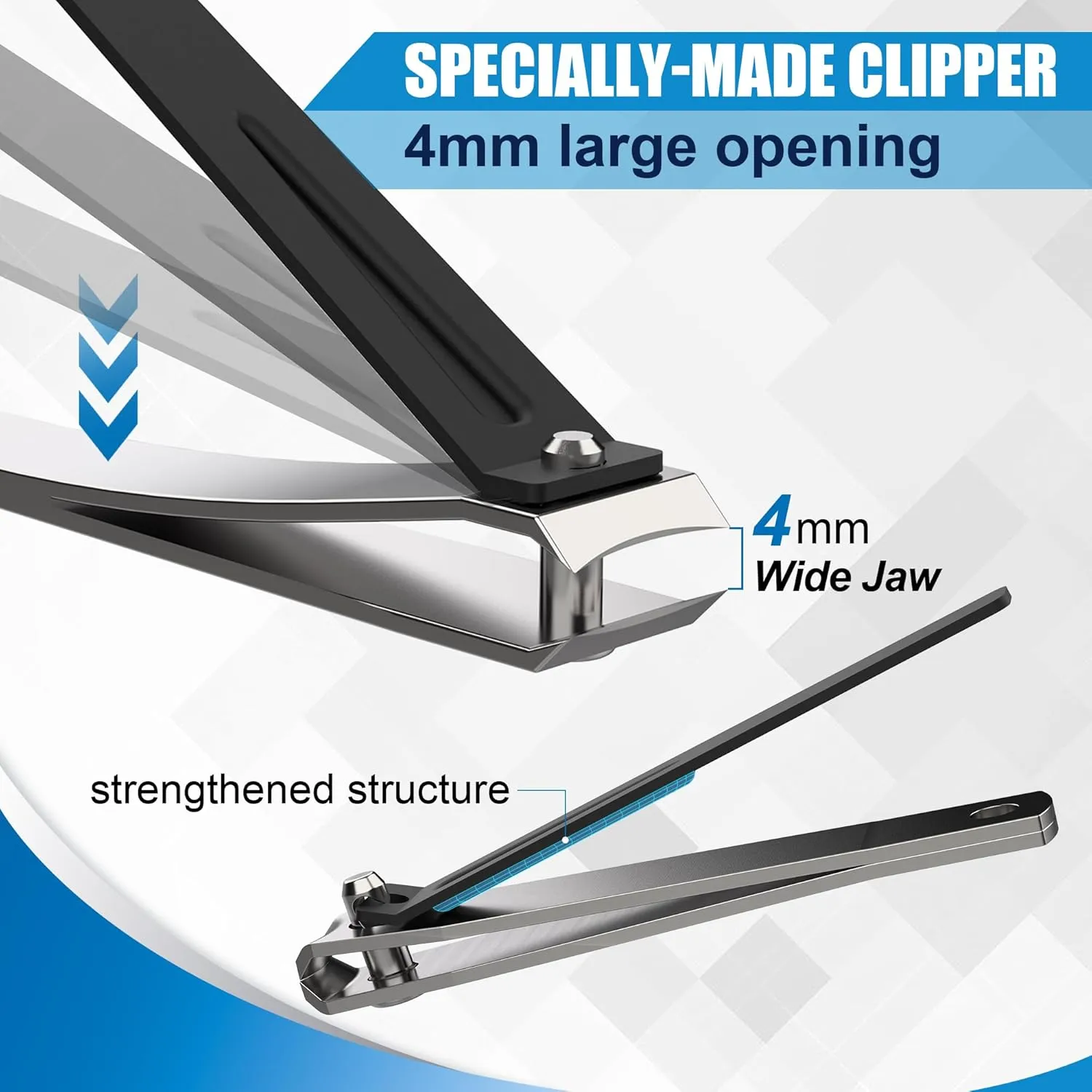 Long Handled Toenail Clippers Wide Jaw Opening, Free Bending, for Thick Nails, for The Seniors, Overweight, Disabled with Arthritis, Easy Reach Pedicure Auxiliary Tools (24" with Magnifier)