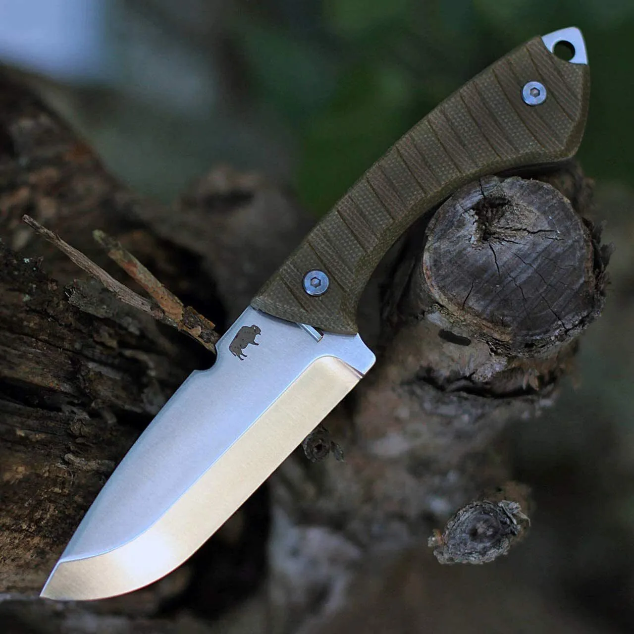 Lord & Field Frontiersman Survival Knife w/ Leather Sheath Tactical Fixed Blade