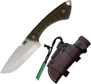 Lord & Field Frontiersman Survival Knife w/ Leather Sheath Tactical Fixed Blade
