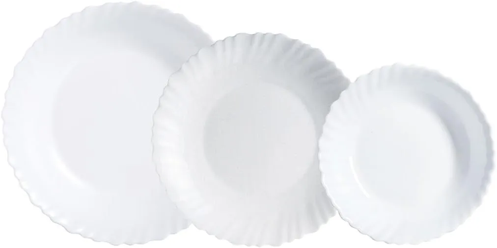 Luminarc Feston Opal 18 Piece Tableware Set for 6 People