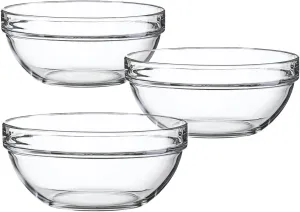 Luminarc Glass 6.5 Inch Stackable Round Bowl, Set of 6