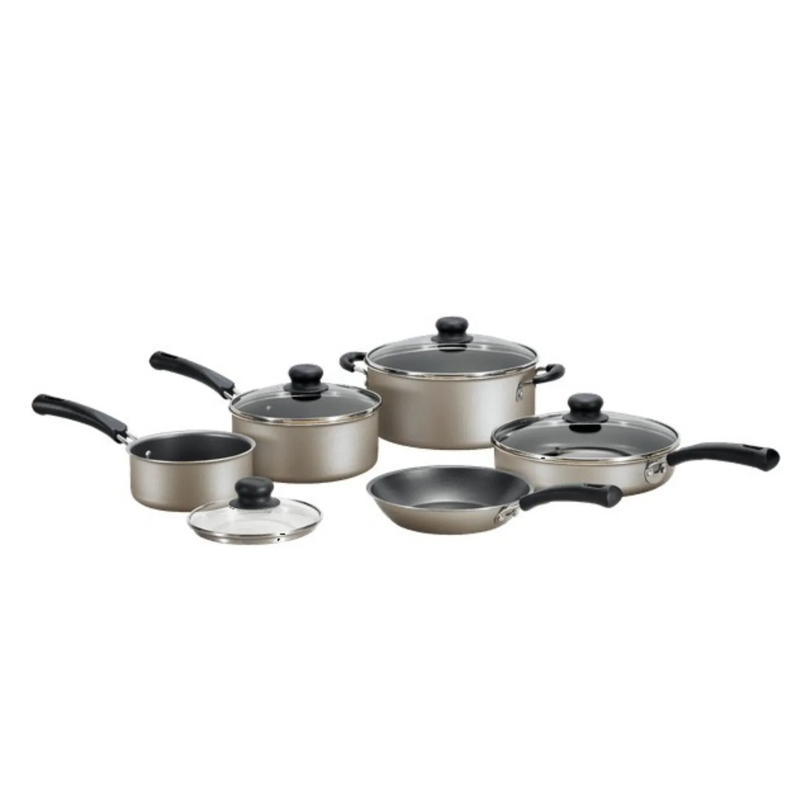 LunaLulinlk Set, Non-Stick 9-Piece Cookware Act now for savings Champagne Today only