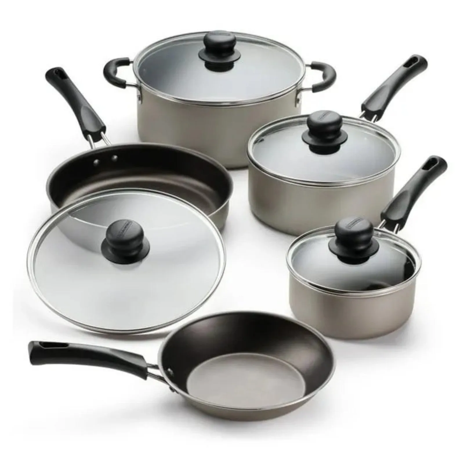 LunaLulinlk Set, Non-Stick 9-Piece Cookware Act now for savings Champagne Today only