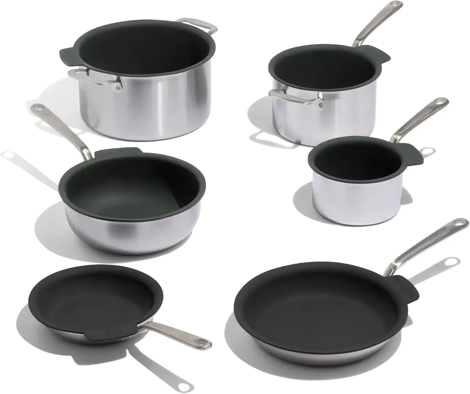 Made In Cookware - 10-Piece Pan Protector Set - Molded Silicone - Stackable Scratch Prevention - Dishwasher Safe