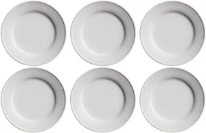 Madison newWave Microwave Safe Premium Melamine Dinner Plate, White, Set of 6, 10.5"