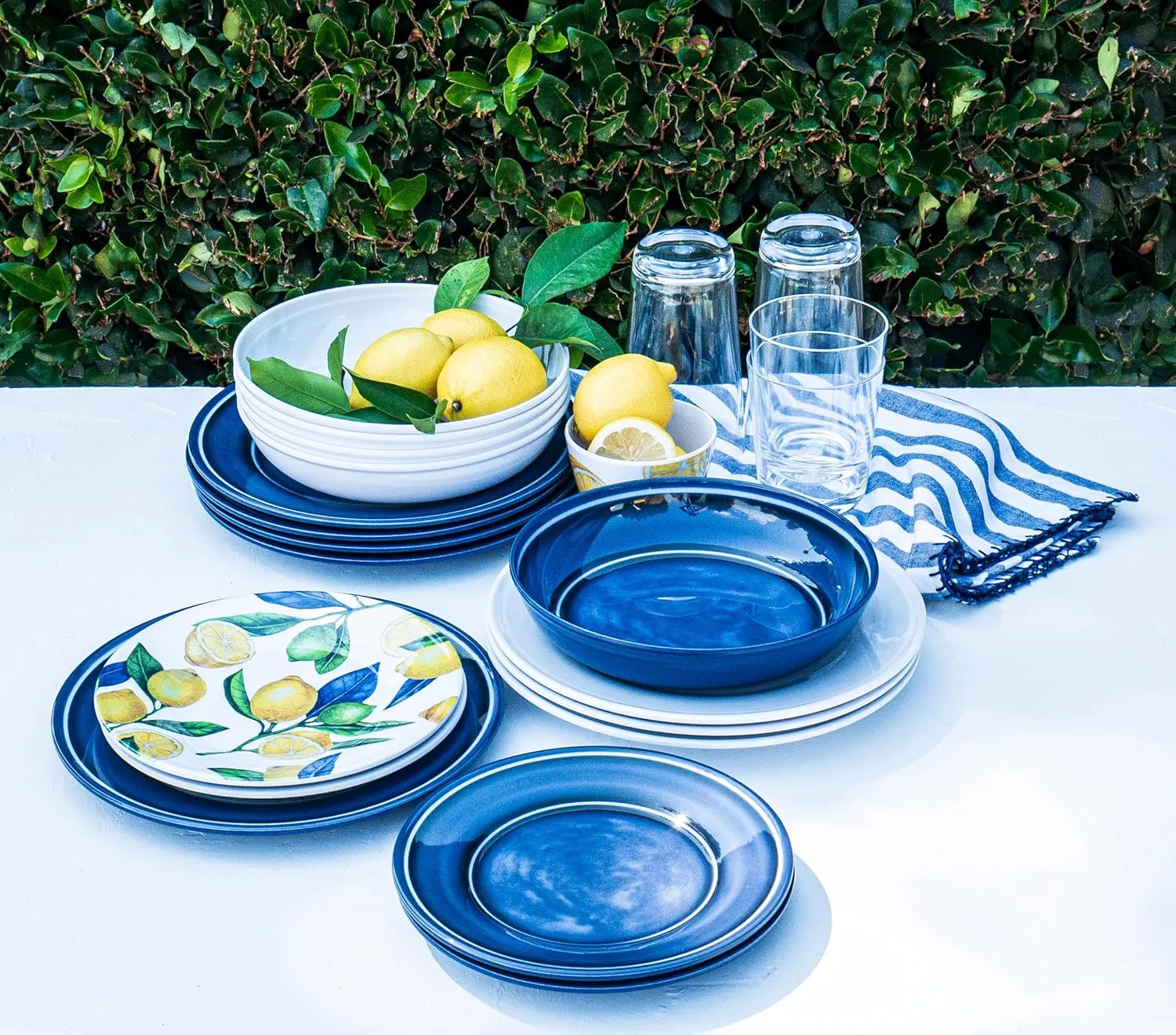 Madison newWave Microwave Safe Premium Melamine Dinner Plate, White, Set of 6, 10.5"