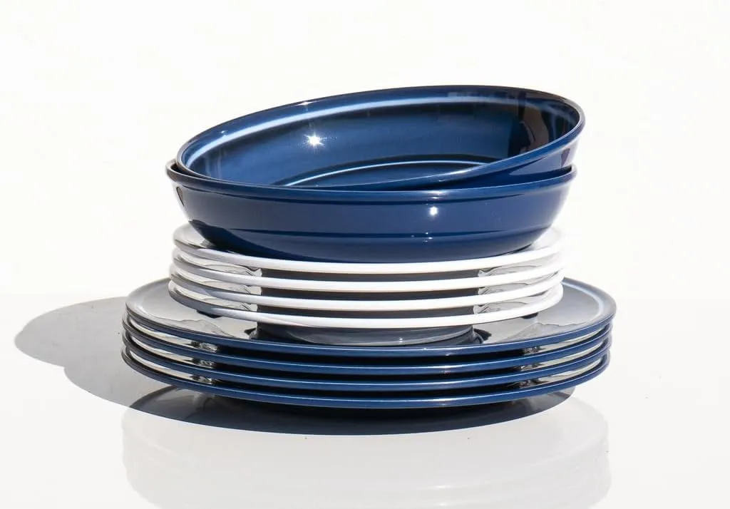 Madison newWave Microwave Safe Premium Melamine Dinner Plate, White, Set of 6, 10.5"