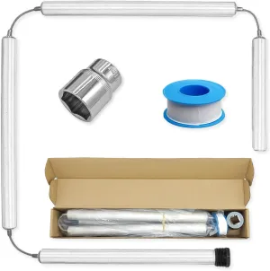 Magnesium Anode Rod for Water Heater, 44 Inch Flexible Hot Water Anode Replacement Kit for Rheem, Reliance, Richmond, Kenmore, GE, State and More