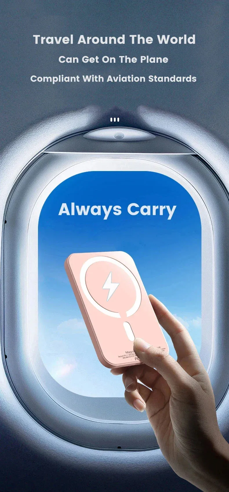 Magnetic Magsafe Power Bank Wireless Charger for iPhone Type-C Port