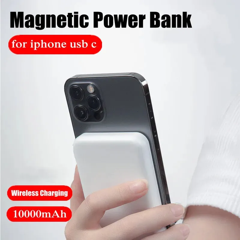 Magnetic Magsafe Power Bank Wireless Charger for iPhone Type-C Port