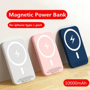 Magnetic Magsafe Power Bank Wireless Charger for iPhone Type-C Port
