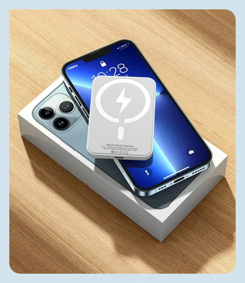Magnetic Magsafe Power Bank Wireless Charger for iPhone Type-C Port