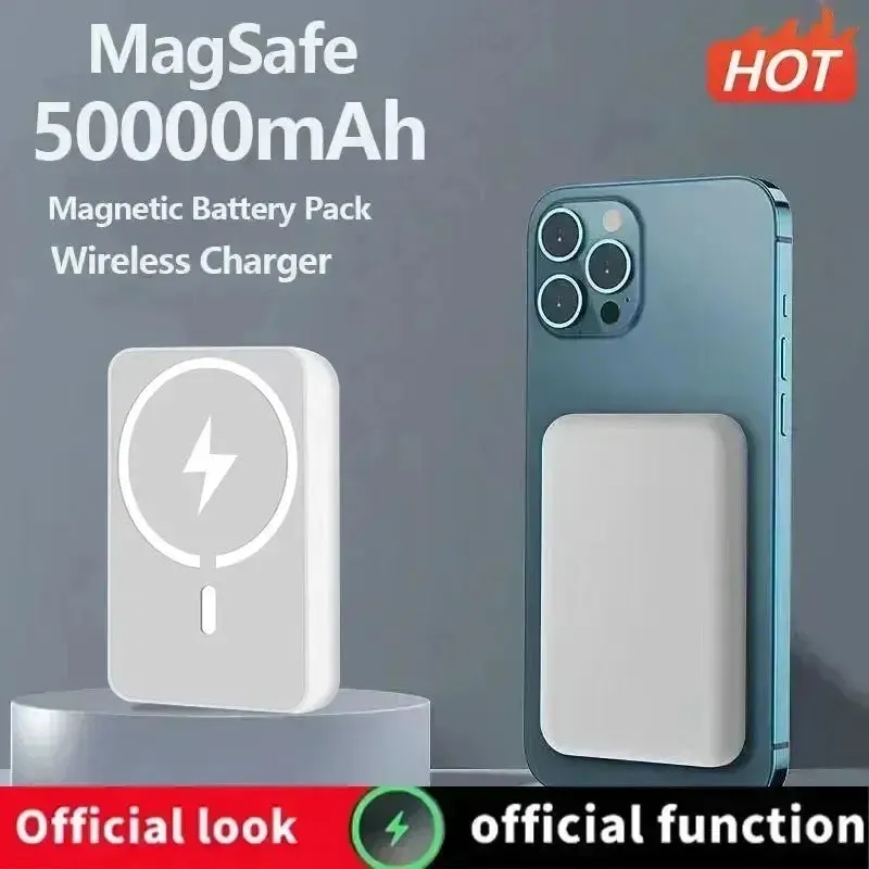 Magnetic Power in Your Hands – 50000mAh MagSafe Power Bank with Fast Wired &amp; Wireless Charging for iPhone