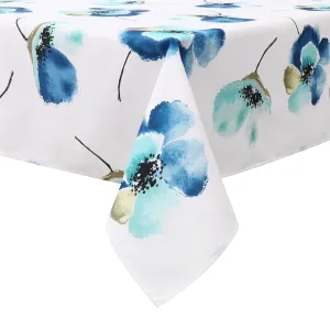 Majestic Blue Floral Tablecloth