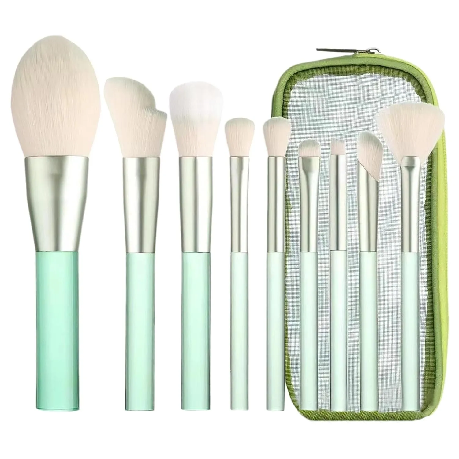 Makeup Brush Set with Storage Case, 9 Pcs Synthetic Professional Foundation Brush,Blending Powder Contour Eyeliner Eyeshadow Concealer Brush Set,Birthday Gifts for Women
