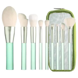 Makeup Brush Set with Storage Case, 9 Pcs Synthetic Professional Foundation Brush,Blending Powder Contour Eyeliner Eyeshadow Concealer Brush Set,Birthday Gifts for Women