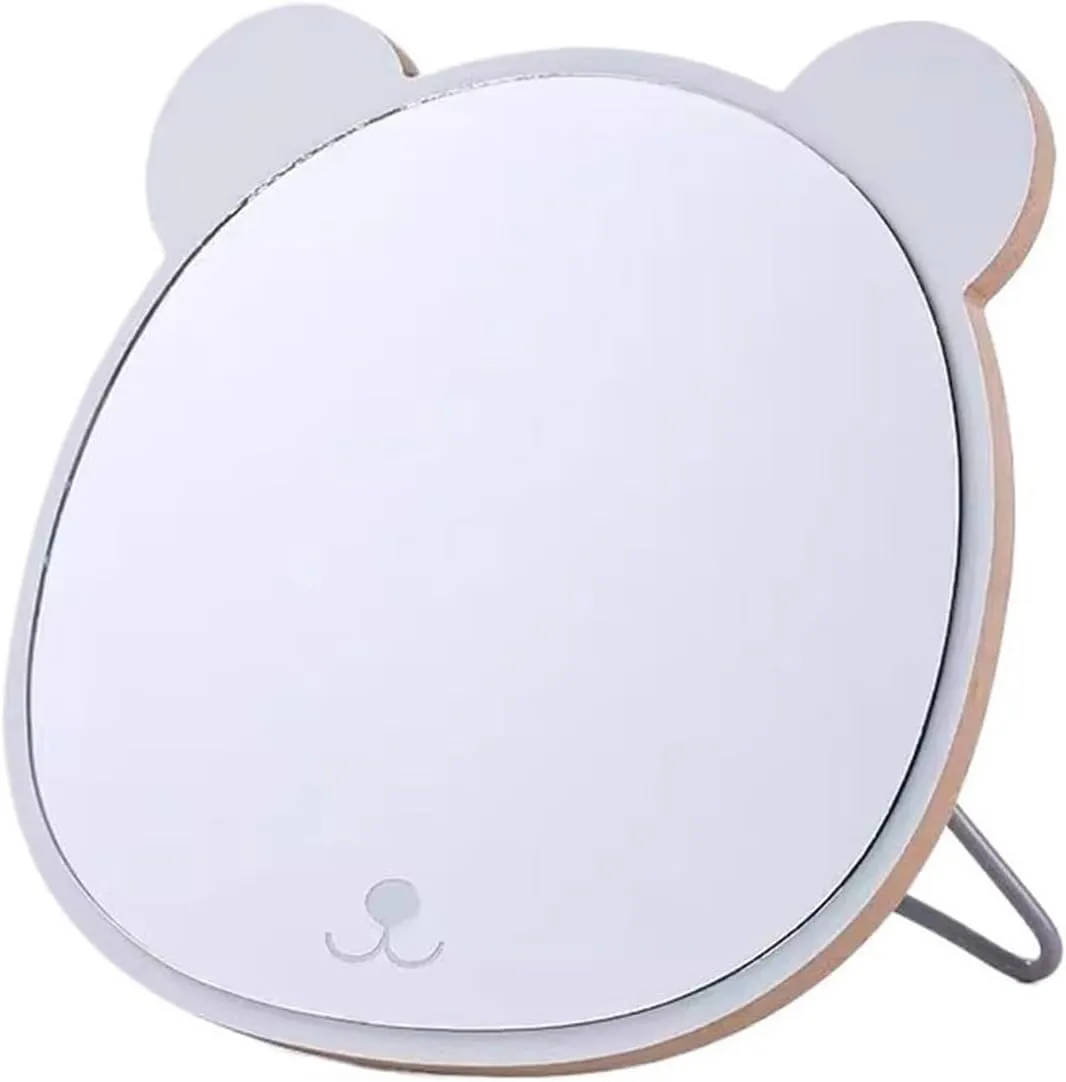 Makeup Mirror Creative Cute Makeup Mirror Home Bedroom Bathroom Desktop Vertical Vanity Mirror Portable Foldable Vanity Mirror Vanity Mirror(D)