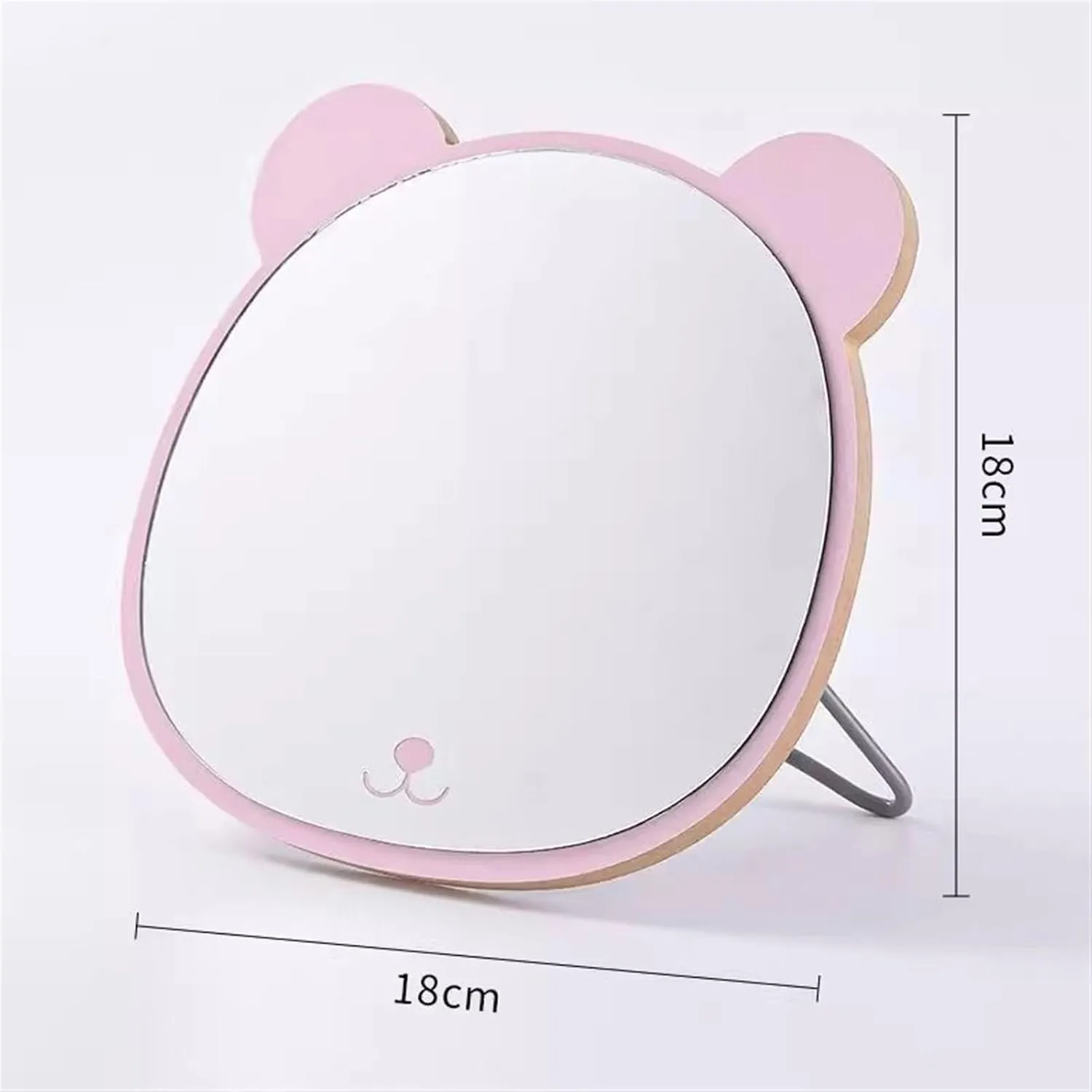 Makeup Mirror Creative Cute Makeup Mirror Home Bedroom Bathroom Desktop Vertical Vanity Mirror Portable Foldable Vanity Mirror Vanity Mirror(D)