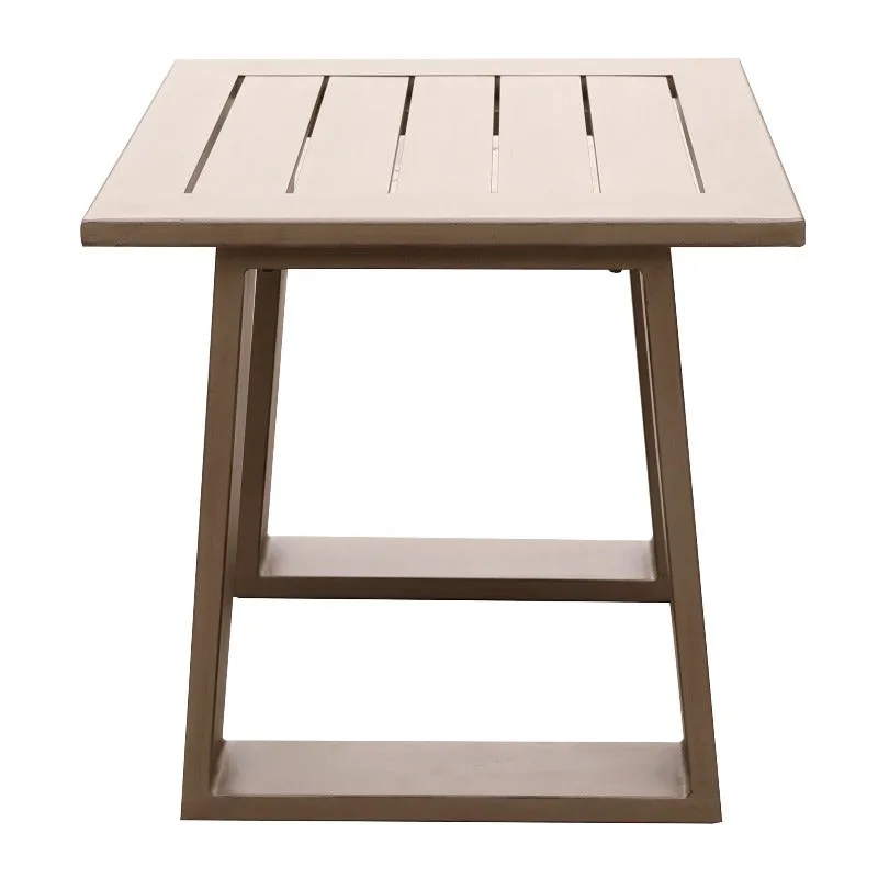 Marativa Outdoor 24" Square Aluminum End/Side Table featuring Modern Design, Weather-Resistant, Rust-Proof for Patio, Garden, and Poolside