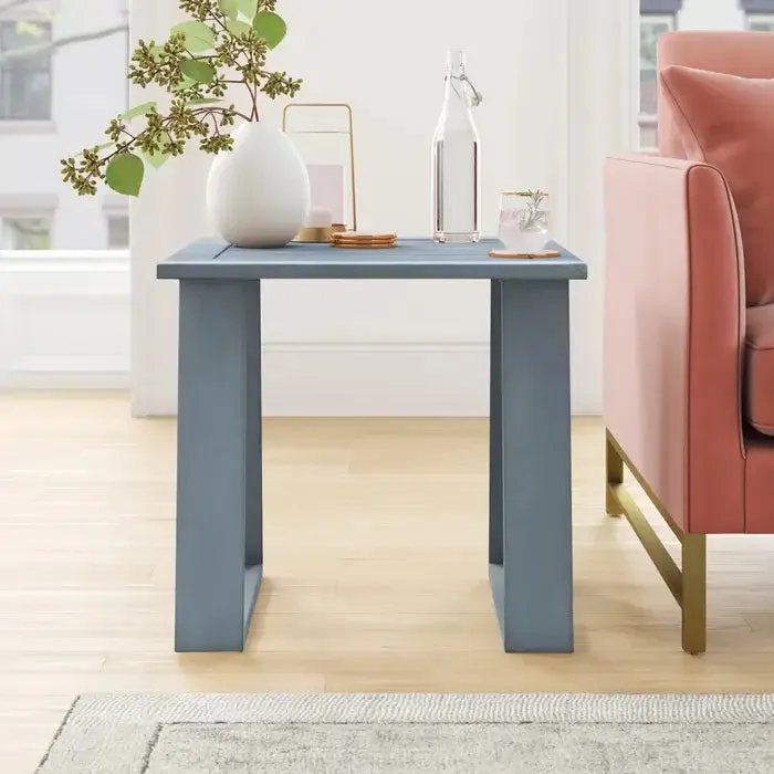 Marativa Outdoor 24" Square Aluminum End/Side Table featuring Modern Design, Weather-Resistant, Rust-Proof for Patio, Garden, and Poolside