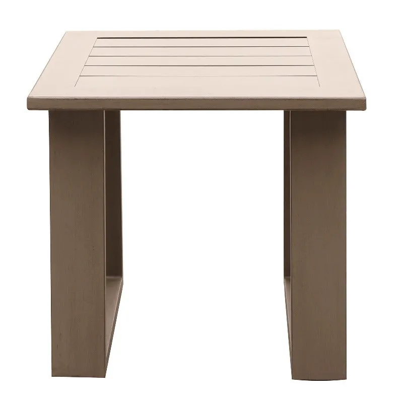Marativa Outdoor 24" Square Aluminum End/Side Table featuring Modern Design, Weather-Resistant, Rust-Proof for Patio, Garden, and Poolside