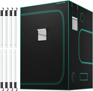 MARS HYDRO 5x5 Grow Tent (60"x60"x80") & Durable Side Support Pole Combo Kit, Indoor Plant Growing Set, Maximizes Plant Yield in Hydroponics or Indoor Gardening