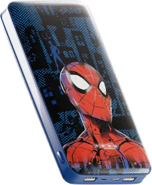 Marvel Spider-Man 10,000 MAH Power Bank- Portable Phone Charger Battery Pack w/USB Charging Ports- Spiderman Gifts for Men,Women and All Fans of Spiderman Stuff