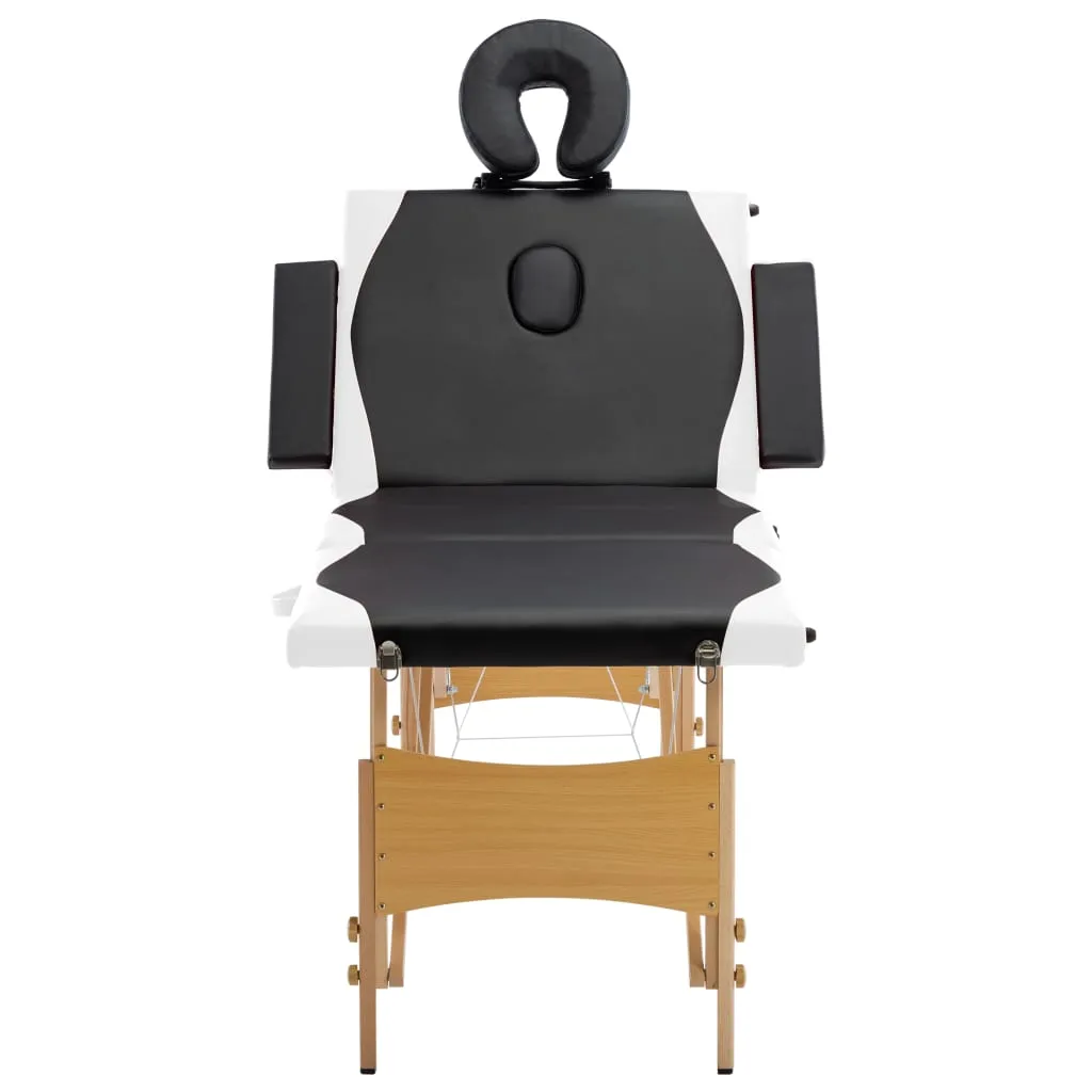 Massage Table Foldable Massage Bed Salon Therapy Table 4 Zones Wood