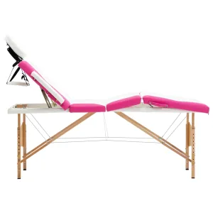 Massage Table Foldable Massage Bed Salon Therapy Table 4 Zones Wood