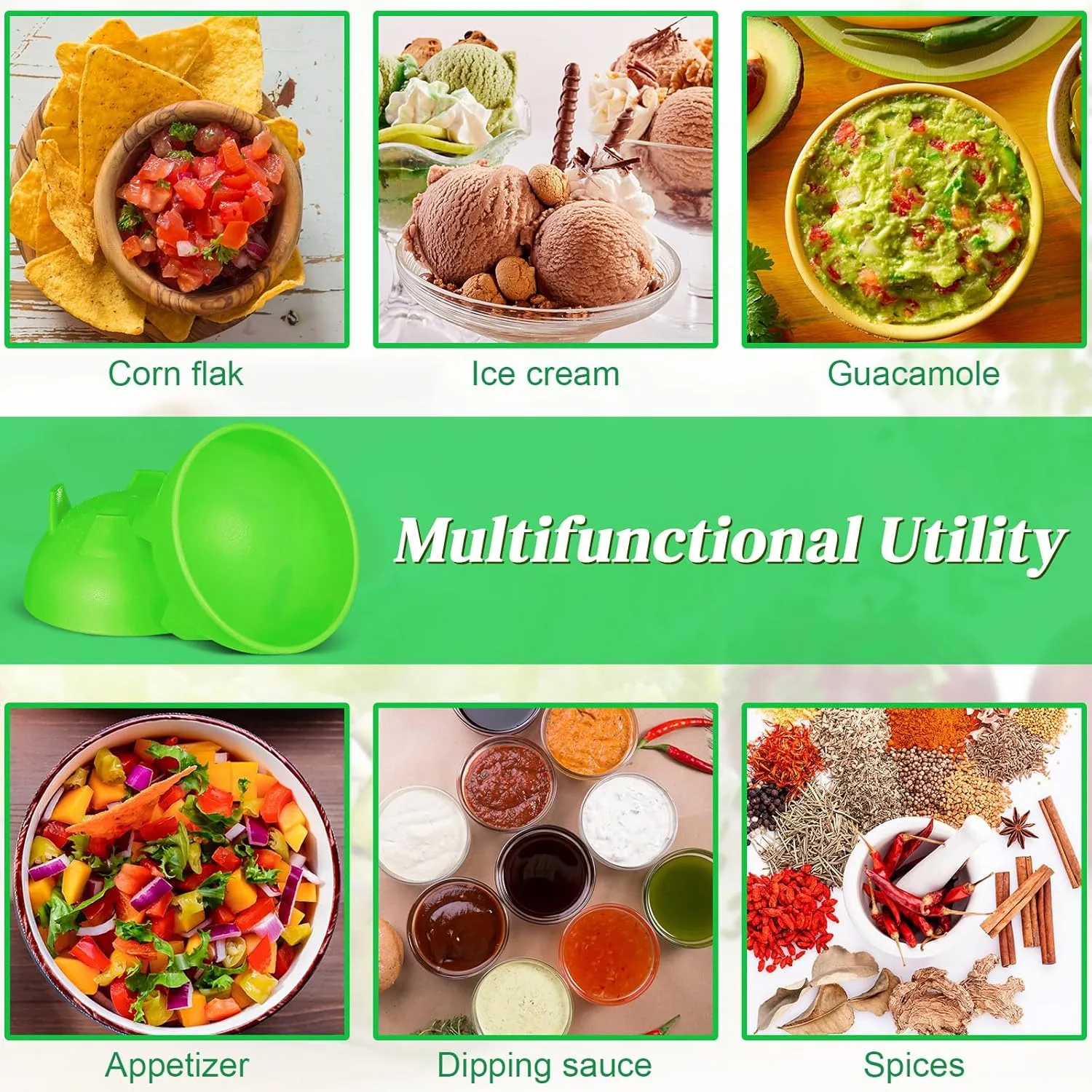 Maxcheck 12 Pcs Salsa Bowls for Party 4.5" Diameter, Plastic Mexican Salsa Bowls Guacamole Cute Chips and Food Serving Dish for Party Fiesta Chip Dish food Candy(Green)
