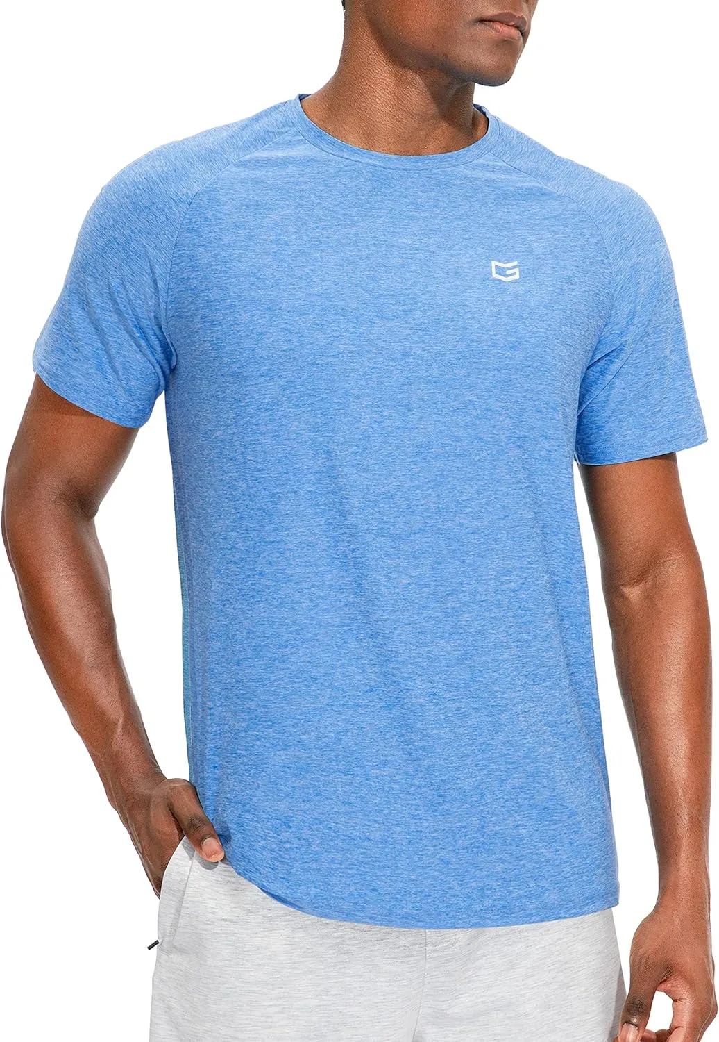 Men's Dry Fit Short Sleeve T-Shirt Crewneck Lightweight Tee Shirts for Men Workout Athletic Casual