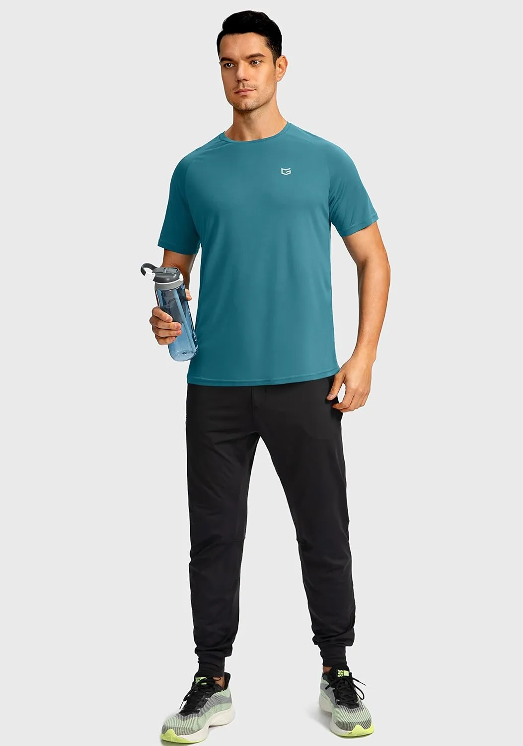 Men's Dry Fit Short Sleeve T-Shirt Crewneck Lightweight Tee Shirts for Men Workout Athletic Casual