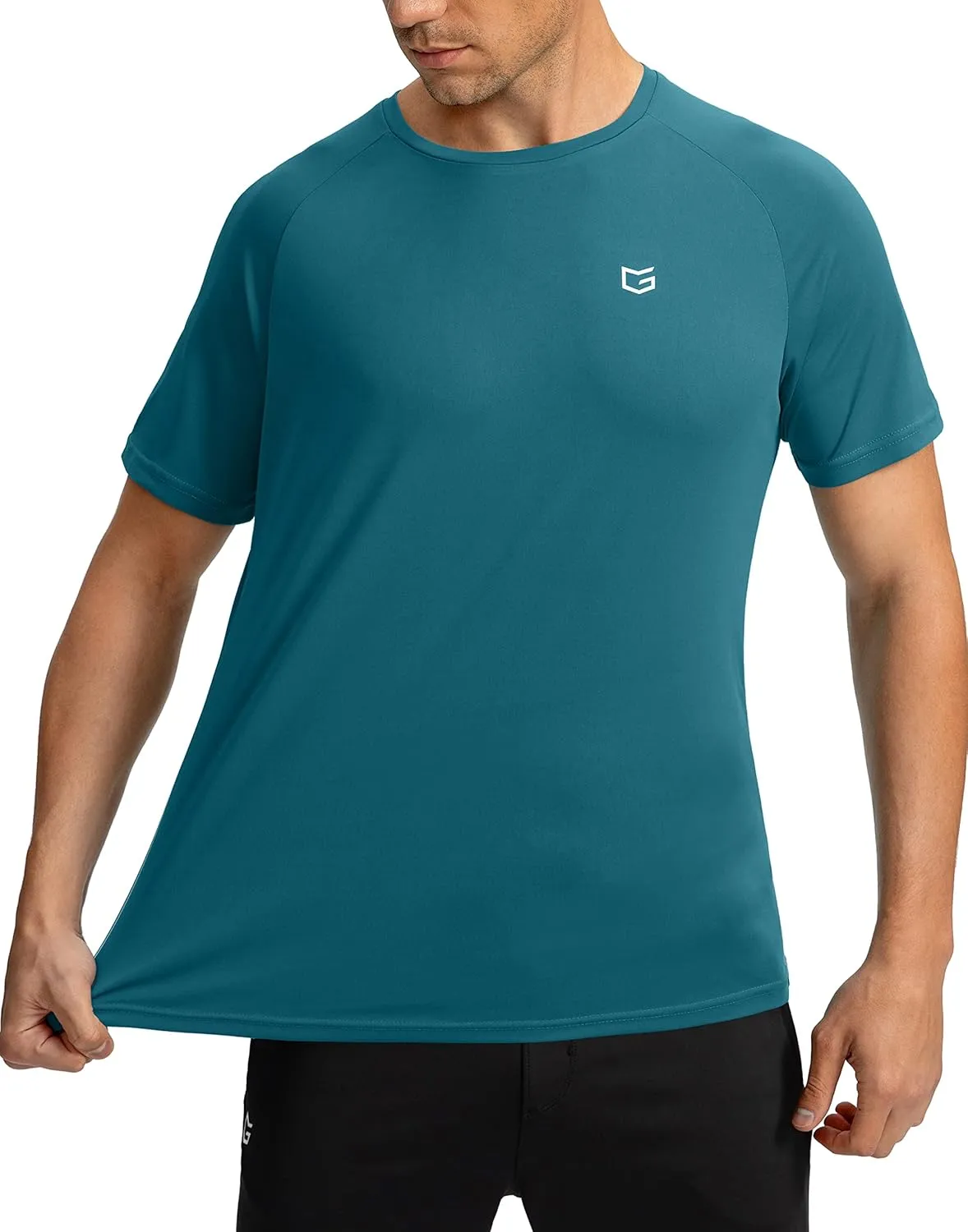 Men's Dry Fit Short Sleeve T-Shirt Crewneck Lightweight Tee Shirts for Men Workout Athletic Casual